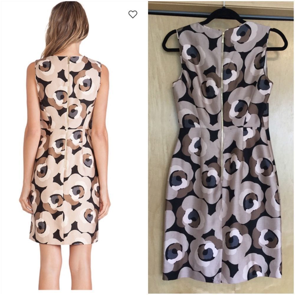Kate Spade DECO ROSE DELLA DRESS IN NEUTRAL - Picture 8 of 9
